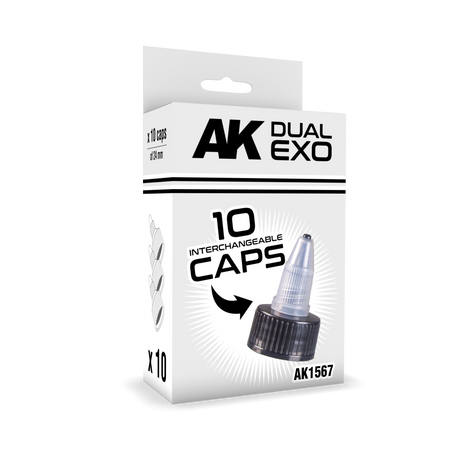 Ak Interactive Black Caps (24mm Diameter) Set of 10 Caps