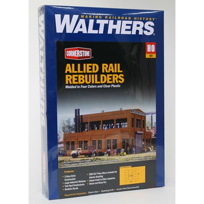Walthers Cornerstone HO Scale Allied Rail Rebuilders Kit 10 x 10 x 6" 25.4 x 25.4 x 15.2cm