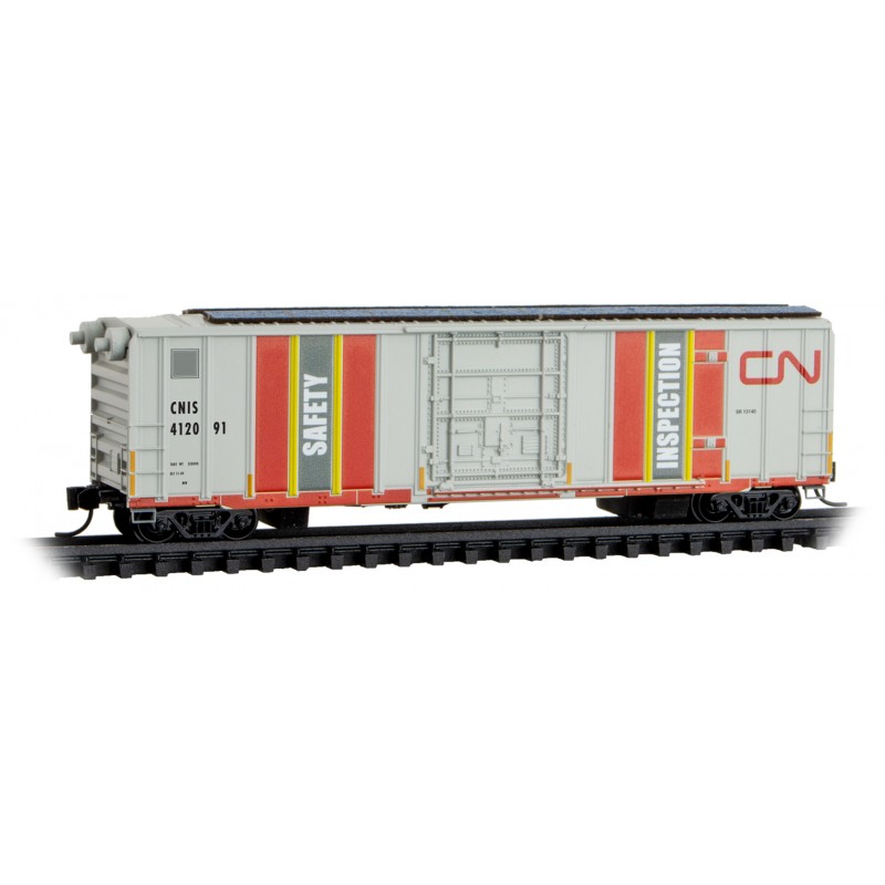 Micro Trains Line N Scale  Canadian National 50' Rib Side Box Car Plug Door w/o Roofwalk RD# CN 412091