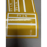 N Scale Railroad Freight Car Yellow Reflective Markings Set