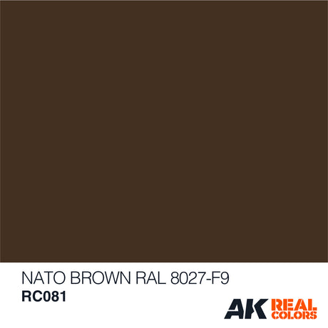 AK Interactive Real Colors NATO Brown RAL8027-F9 10ml