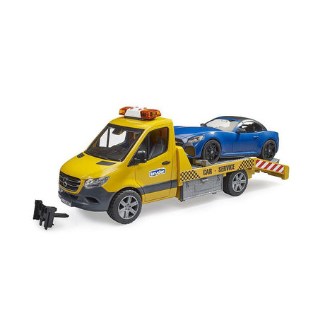 Bruder Toys MB Sprinter car transporter with light & sound module and BRUDER roadster