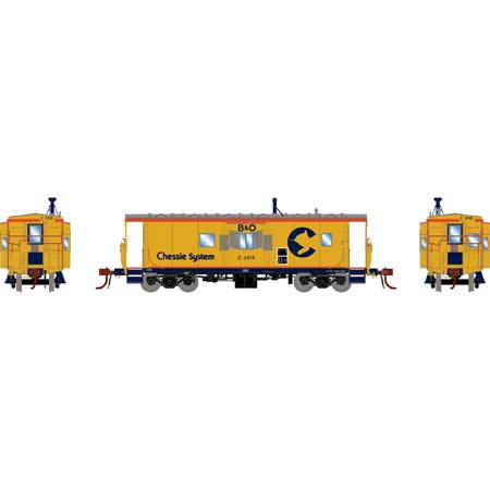 Athearn Genesis  HO Scale C-26A ICC Caboose w/Lights, Chessie/B&O #C-3915 - Fusion Scale Hobbies