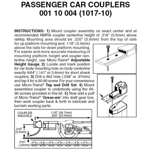 Micro Trains Couplers | N Scale Model Train Couplers | Fusion Scale Hobbies