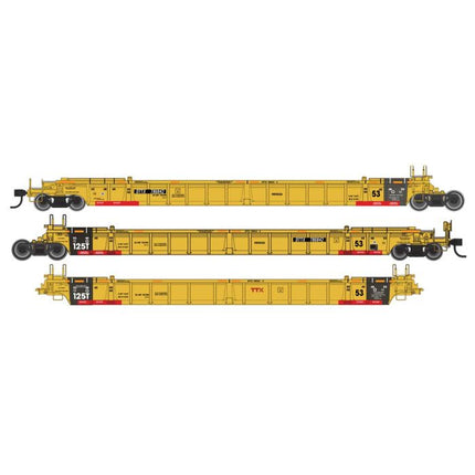 Collection image for: Walthers Mainline HO NSC Articulated 3-Unit 53' Well Cars