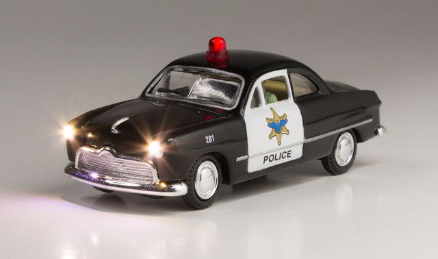 HO Scale Police Car With Lights for HO scale model train layouts for sale online 