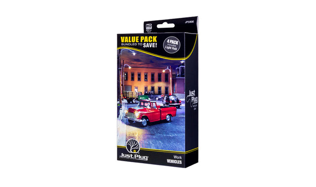 Woodland Scenics Just Plug Value Packs HO Scale Vehicles | Fusion Scale Hobbies