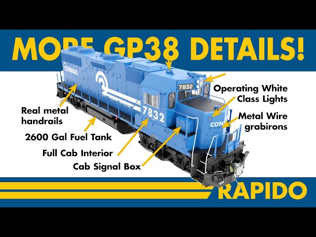 Rapido HO Scale GP38 Locomotives