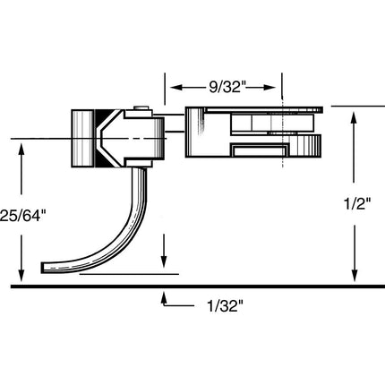 Kadee #32 HO Scale 30-Series Plastic Couplers with Gearboxes - Medium (9/32") Overset Shank