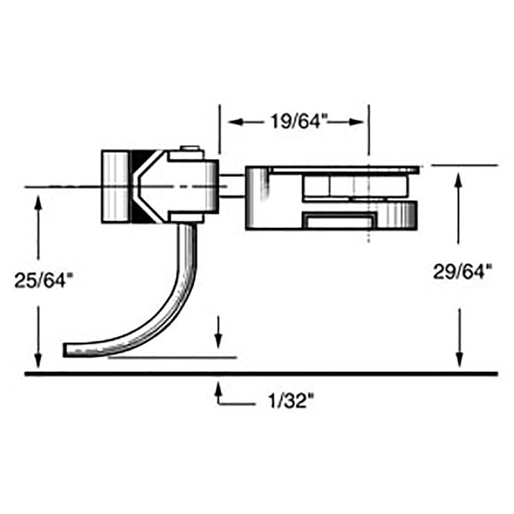 Kadee #38 HO Scale 30-Series Plastic Couplers with Gearboxes - Medium (9/32") Centerset Shank