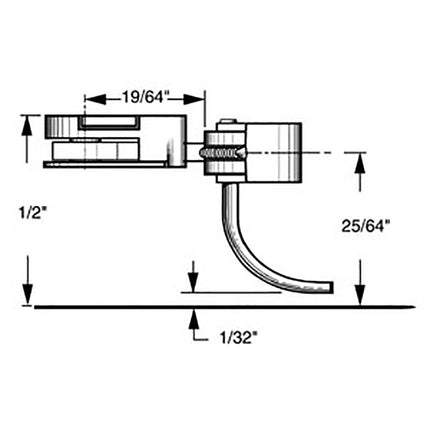 Kadee #38 HO Scale 30-Series Plastic Couplers with Gearboxes - Medium (9/32") Centerset Shank