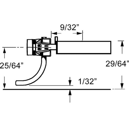 Kadee #158 HO Scale Whisker Scale Metal Couplers with Gearboxes - Medium (9/32") Centerset Shank