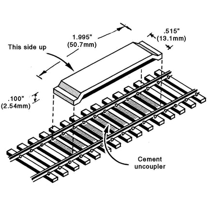 Kadee #322 HO Scale Between-the-Rails Code 83 Delayed-Action Magnetic Uncoupler