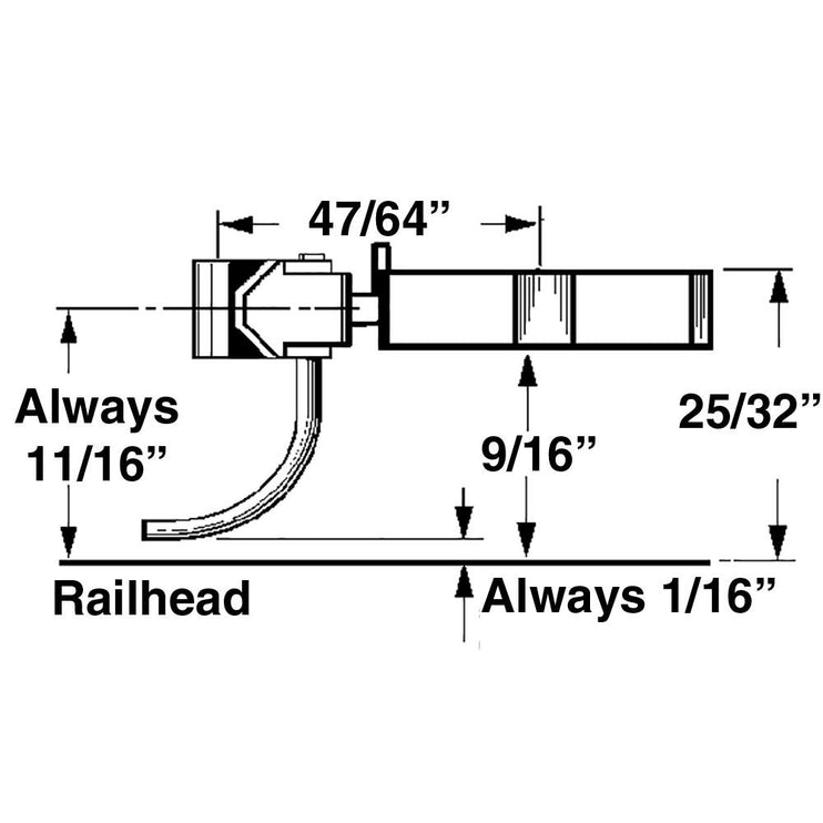 Kadee #805 O Scale Medium Centerset Metal Couplers with Metal Gearboxes - Black