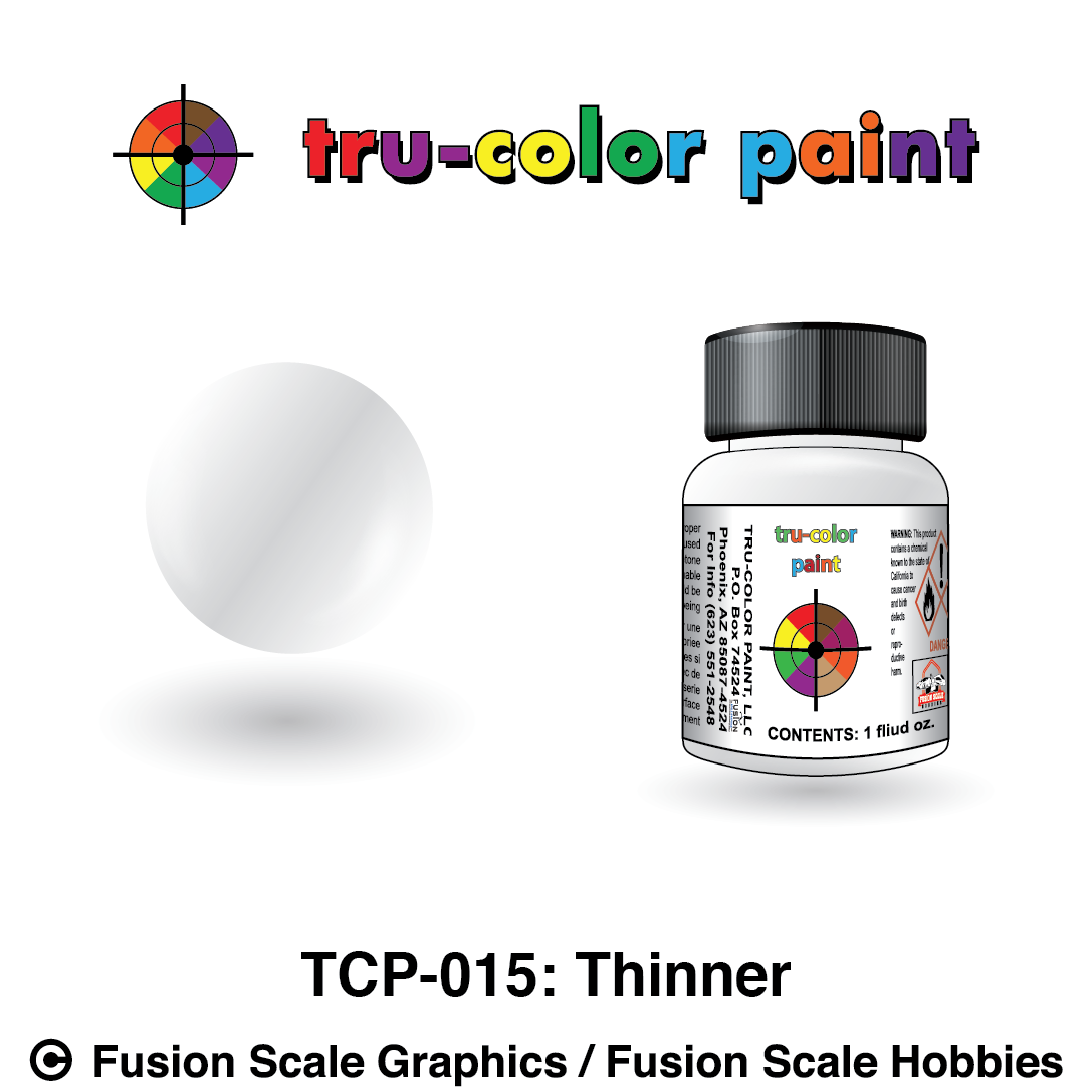 Tru Color Paint TCP-015 Thinner 2oz Bottle