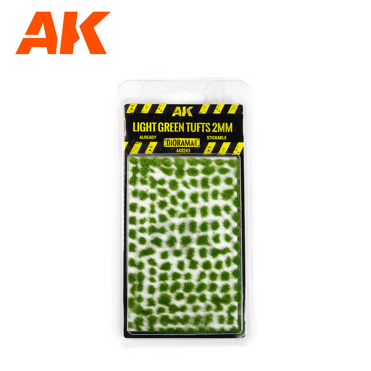 AK Interactive Light Green Tufts 2mm