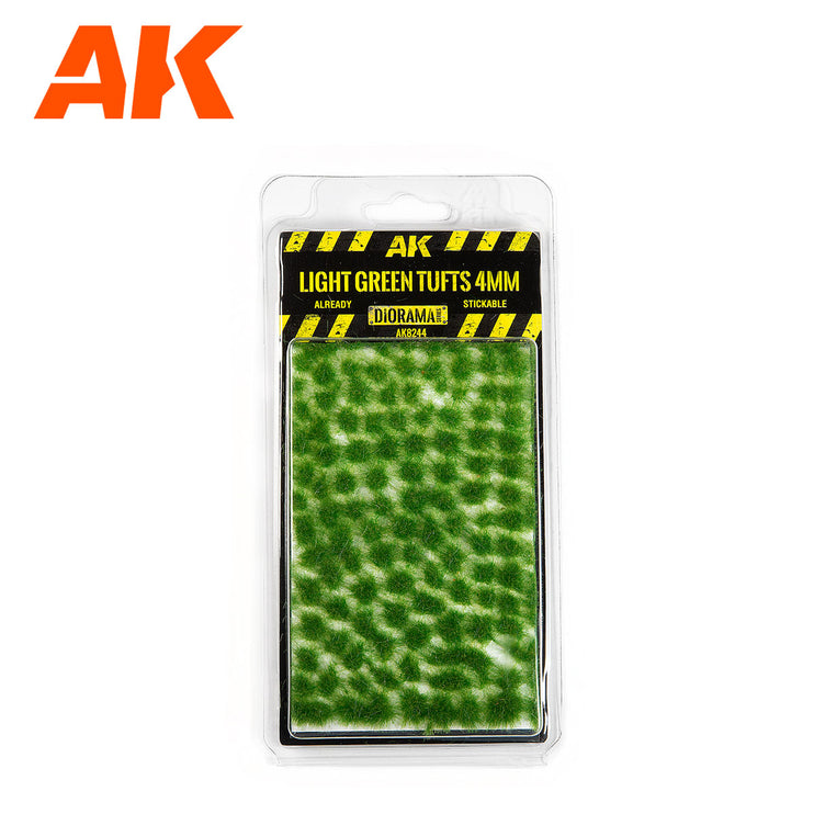 AK Interactive Light Green Tufts 4mm