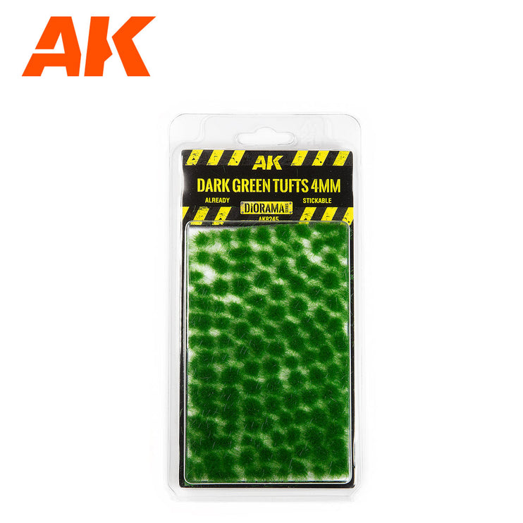 AK Interactive Dark Green Tufts 4mm