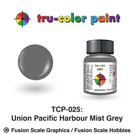 Tru Color Paint Union Pacific UP Harbor Mist Gray 1oz