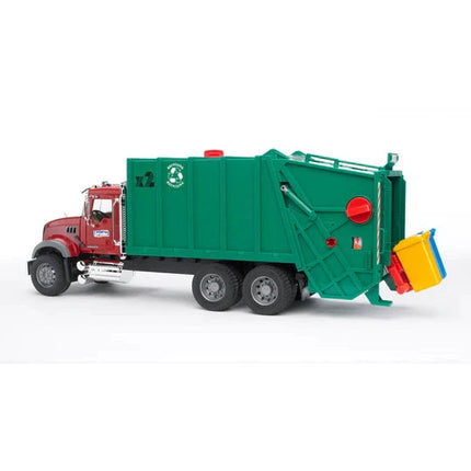 Bruder Toys MACK Granite Garbage truck (ruby red-green)