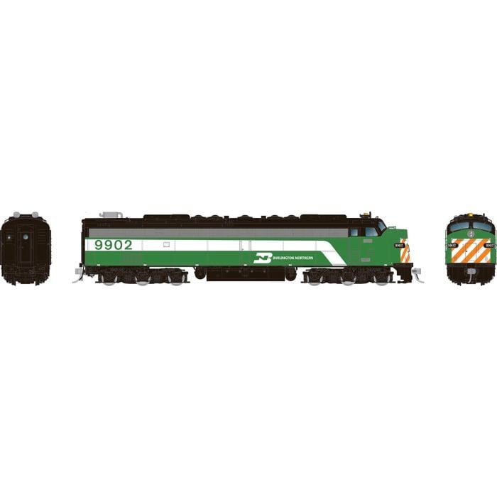 Rapido HO Burlington Northern Green 9902 EMD HEP E8 DCC/Sound