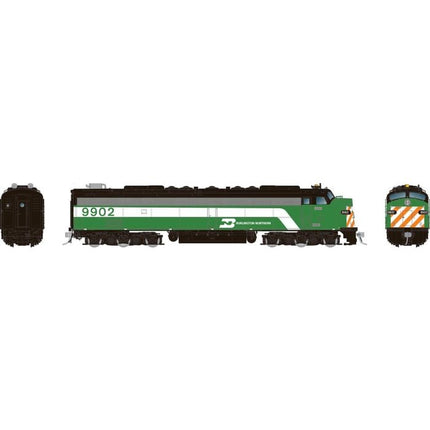 Rapido HO Burlington Northern Green 9915 EMD HEP E8 DCC/Sound