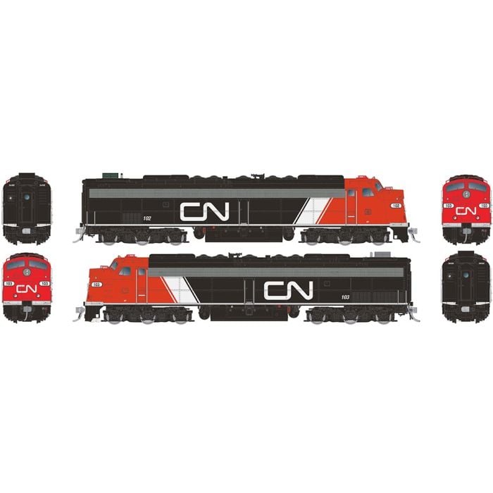 Rapido HO CN Noodle 102 + 103 EMD HEP E8A/E8A DCC/Sound