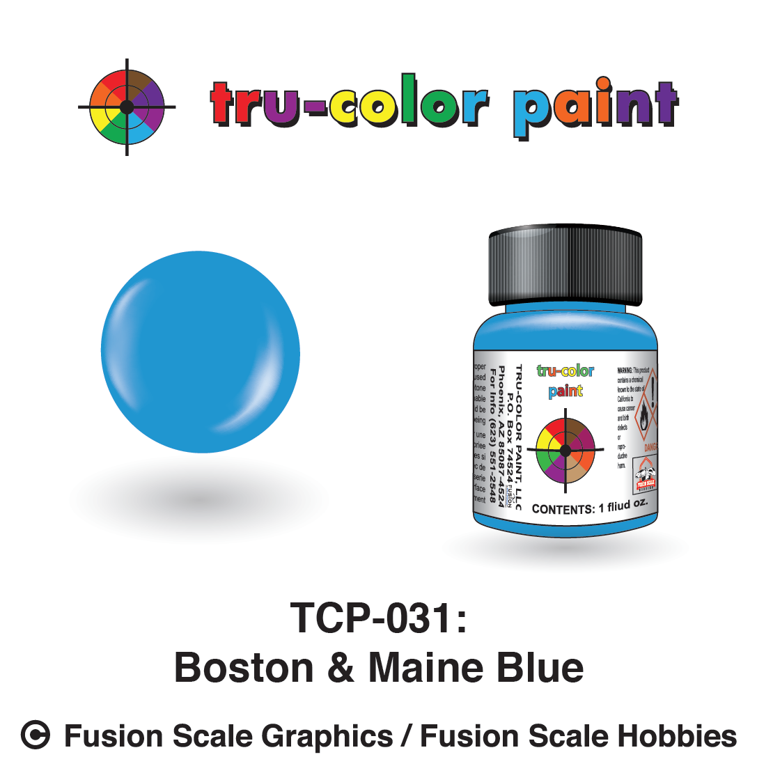 thumbnail image 2 of Tru-Color TCP-031 Boston And Maine Blue 1 Oz Paint Bottle – Model Railroad 2 of 5