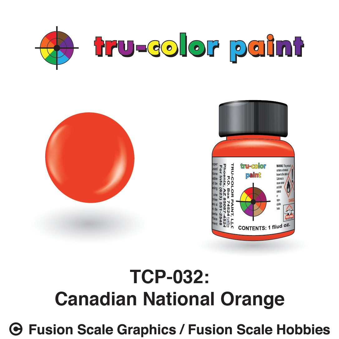 Tru Color Paint Canadian National CN Orange 1oz