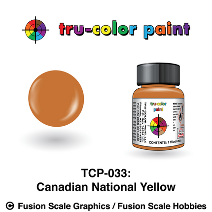 Tru Color Paint Canadian National  CN Yellow 1oz