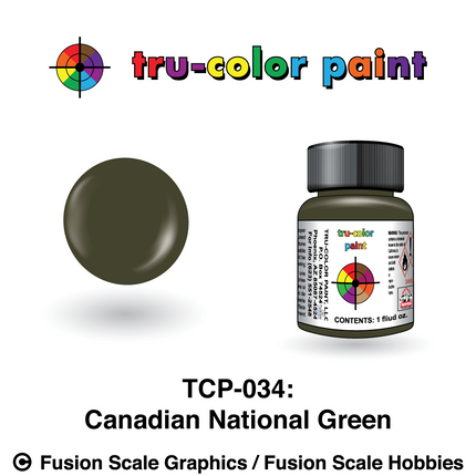 Tru Color Paint Canadian National Green CN Green 1oz