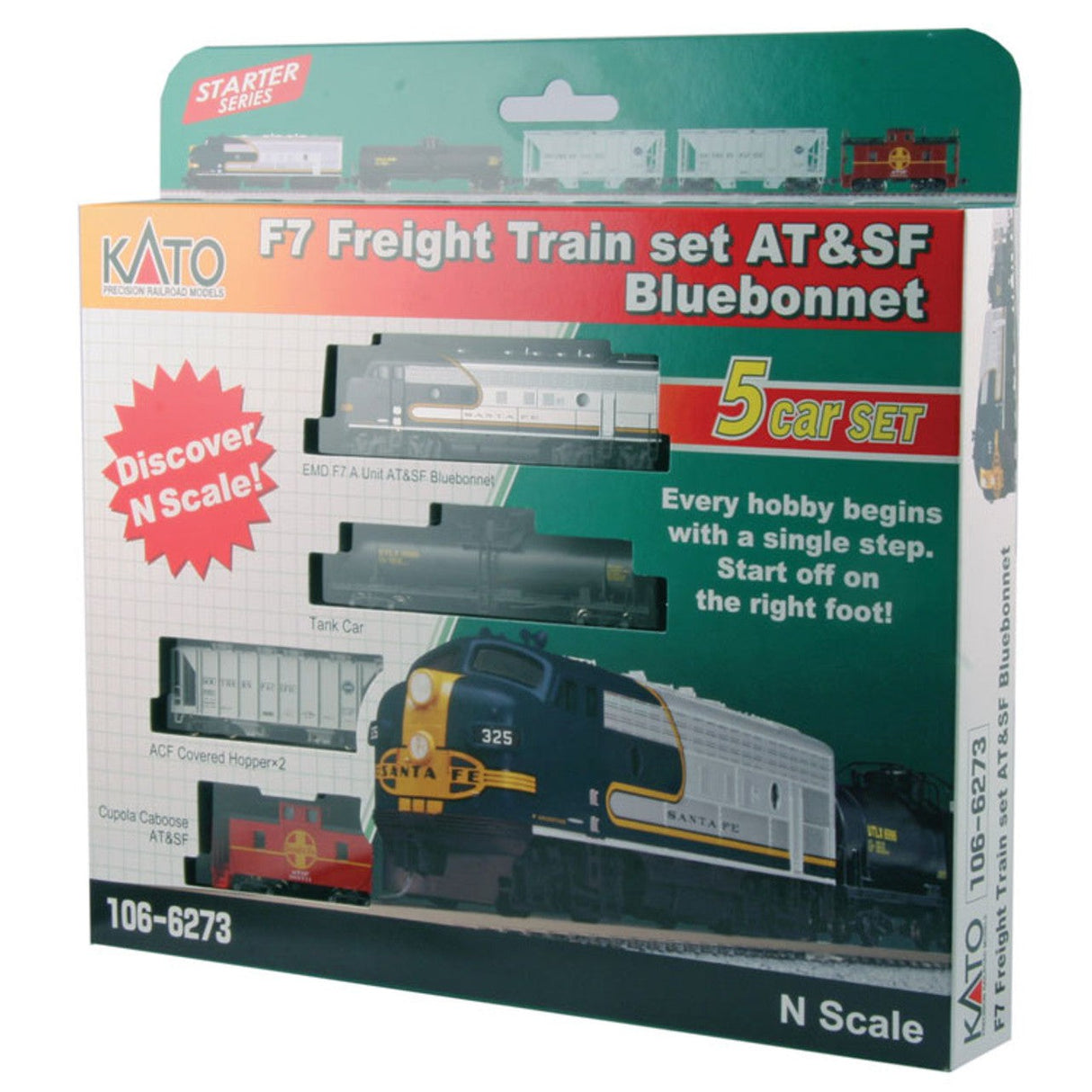 Kato N Scale Santa Fe Diesel Freight Train-Only Set