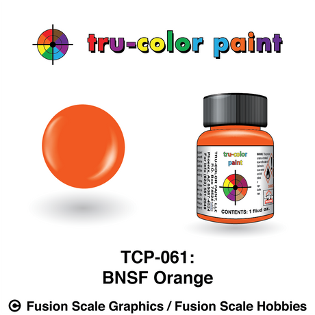 Tru Color Paint BNSF Orange 1oz Bottle
