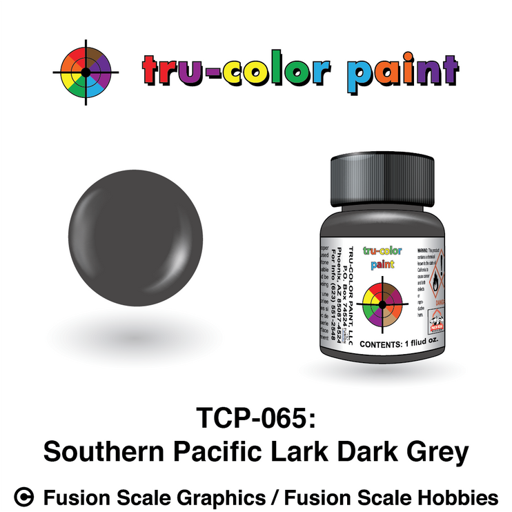 Tru Color Paint Southern Pacific SP Lark Dark Gray 1oz Bottle TCP065