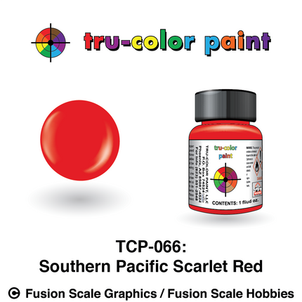 Tru Color Paint Southern Pacific Scarlet Red 1oz