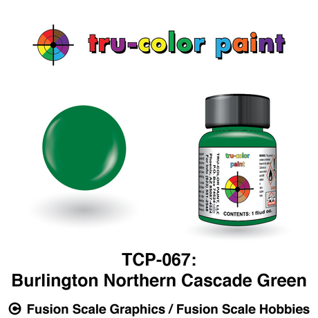 Tru Color Paint Burlington Northern Cascade Green 1oz