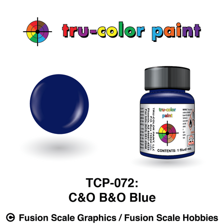 Tru Color Paint C&O B&O Blue 1oz TCP072