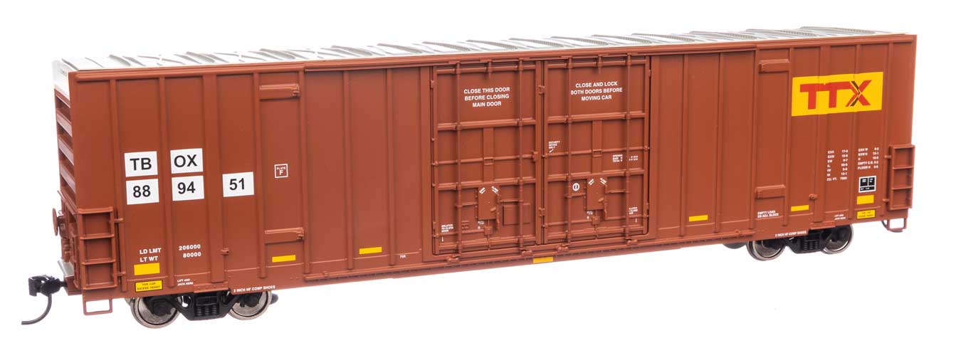 Walthers Mainline HO Scale TTX TBOX #889451 60' High Cube Plate F Boxcar