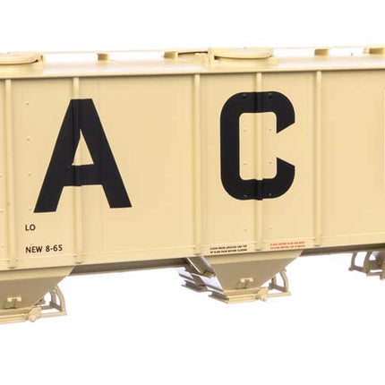 Walthers Mainline HO Scale Atlantic Coast Line #120340 50' Pullman-Standard PS-2 2893 3-Bay Covered Hopper