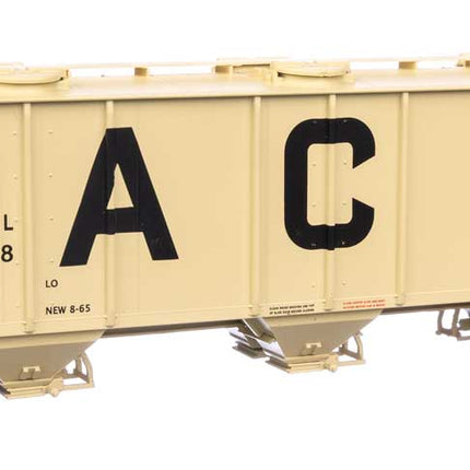 Walthers Mainline HO Scale Atlantic Coast Line #120708 50' Pullman-Standard PS-2 2893 3-Bay Covered Hopper