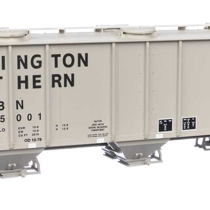 Walthers Mainline HO Scale Burlington Northern #435001 50' Pullman-Standard PS-2 2893 3-Bay Covered Hopper