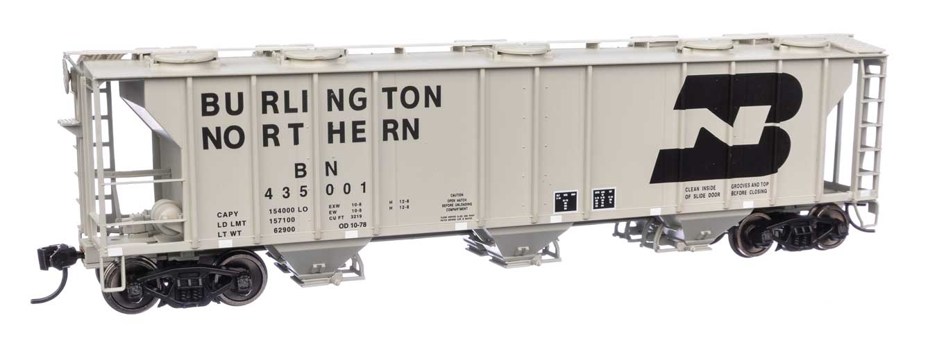 Walthers Mainline HO Scale Burlington Northern #435001 50' Pullman-Standard PS-2 2893 3-Bay Covered Hopper