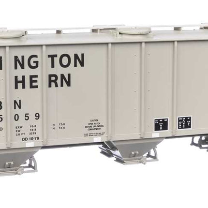 Walthers Mainline HO Scale Burlington Northern #435059 50' Pullman-Standard PS-2 2893 3-Bay Covered Hopper