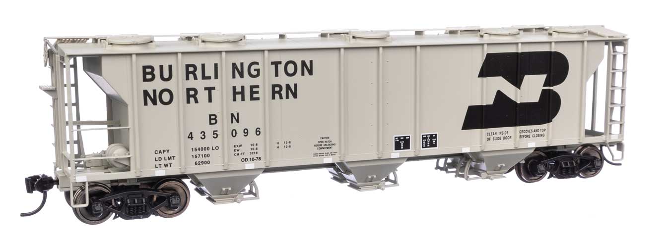 Walthers Mainline HO Scale Burlington Northern #435096 50' Pullman-Standard PS-2 2893 3-Bay Covered Hopper