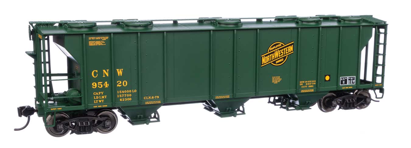 Walthers Mainline HO Scale Chicago & North Western(TM) #95420 50' Pullman-Standard PS-2 2893 3-Bay Covered Hopper