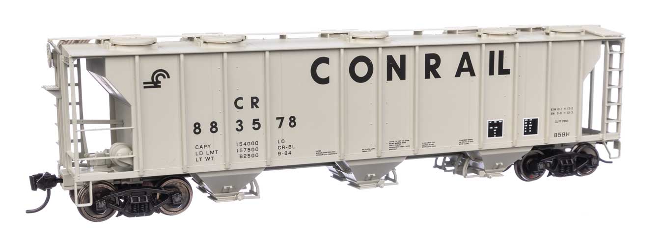 Walthers Mainline HO Scale Conrail #883578 50' Pullman-Standard PS-2 2893 3-Bay Covered Hopper