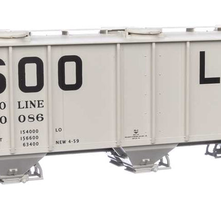 Walthers Mainline HO Scale Soo Line #70086 50' Pullman-Standard PS-2 2893 3-Bay Covered Hopper