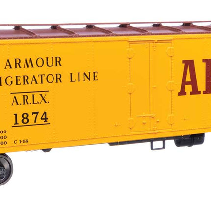 Walthers Mainline HO Scale Armour Refrigerator Lines ARLX #1874 40' Steel Reefer with Dreadnaught Ends