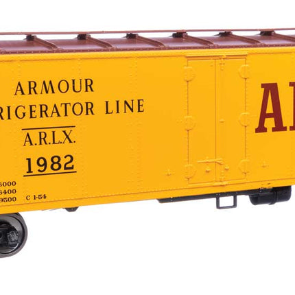 Walthers Mainline HO Scale Armour Refrigerator Line ARLX #1982 40' Steel Reefer with Dreadnaught Ends