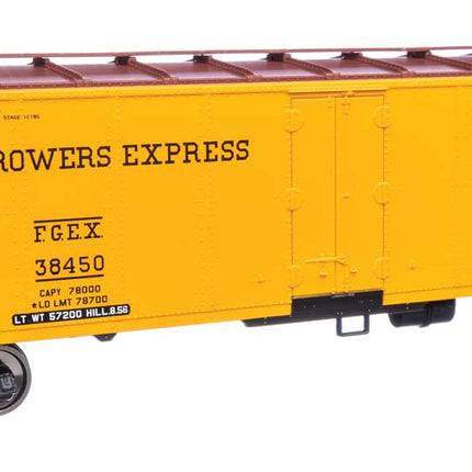 Walthers Mainline HO Scale Fruit Growers Express FGEX #38450 40' Steel Reefer with Dreadnaught Ends